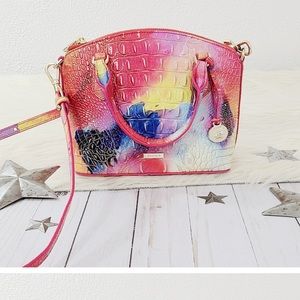 Brahmin Duxie small satchel Dandy rainbow tiedye